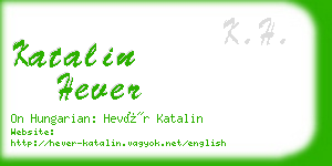 katalin hever business card